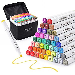 MemOffice Alcohol Markers, 162 Vibrant Colors, Dual Tip Art Markers Set $29.49