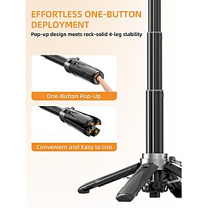 4-in-1 Mini Magnetic Selfie Stick with Remote for Cell Phone 360° Rotation | Mini Tripod, Camera Grip, Handheld Stabilizer & Phone Stand $15.95
