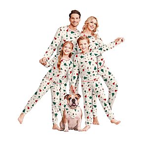 Ekouaer Family Christmas Pajamas Matching Sets Holiday Couple Pjs Sleepwear $12.99