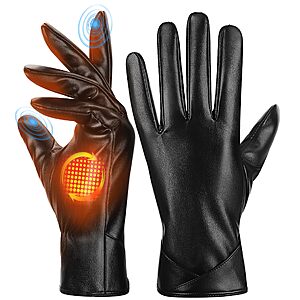 Aegend Women's Leather Winter Gloves Touchscreen Cashmere Lined $4.99-11.99 + Free Shipping