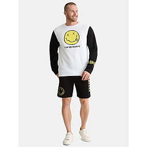 Nirvana Men's Smiley Graphic Crewneck Sweatshirt $6.84 + Free Shipping w/ Walmart+ or on $35+