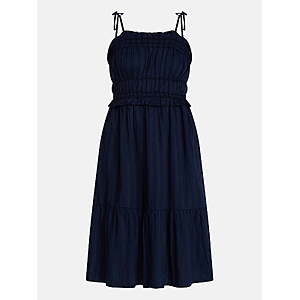 $6.04: Time and Tru Women's Pipped Midi Dress, Sizes XS. L-XXXL, Dark Navy at Walmart.com