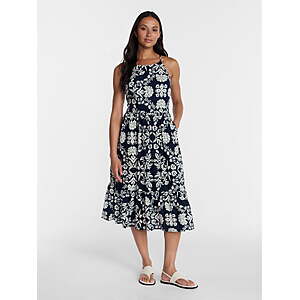 $7.10: Time and Tru Women's Linen Blend Lace Up Halter Dress, Sizes XS-XXXL at Walmart.com