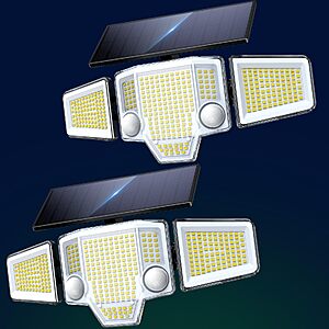 2 Pack Solar Flood Lights Outdoor Waterproof - $16.49 After coupon