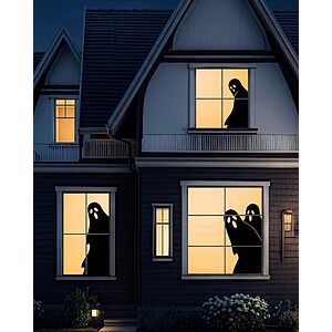 Amazon – Halloween Window Decorations Tall Ghost Window Silhouettes 3 Pack - $9.99 w/ Code