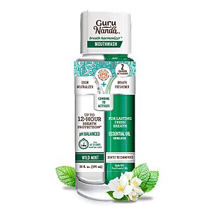 GuruNanda Dual Barrel Breath Harmonizer Mouthwash - 20 Fl Oz $7.66