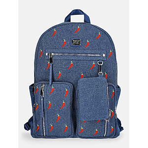 20L Madden NYC Women's Double Pocket Dome Backpack with Pouch(Chili Denim) $12.66 + Free S&H w/ Walmart+ or $35+