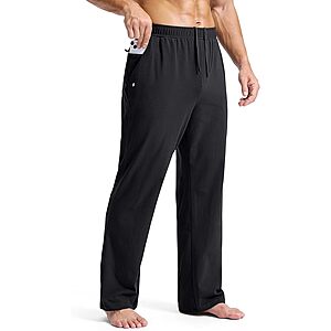 Amazon – Soothfeel Men's Cotton Sweatpants with Zipper Pocket Open Bottom Yoga Pants - $17.99 w/ Code