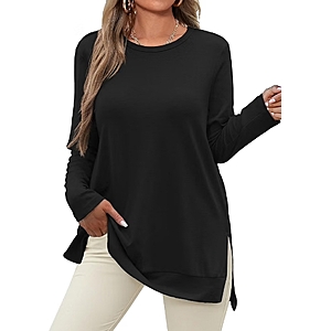 JUSTFASHIONNOW Womens Long Sleeve Tunic Tops - $7.49 after coupon