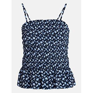 $3.57: Time and Tru Women's Smocked Tank Top(Navy Paisley, XS/XL/XXL/XXXL) at Walmart.com