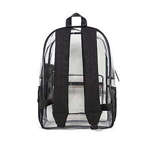 U.S. Polo Assn. Unisex Kid's 18" Clear Backpack, Navy or Black $7.85