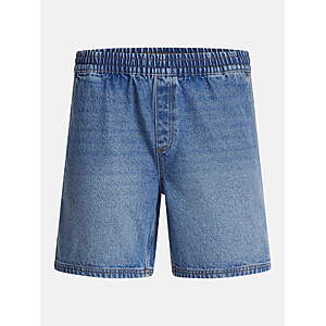 $8.18-$9.72 FS Walmart+ No Boundaries Men's Denim Shorts, Elastic Drawstring Waist, 100% Cotton, 7 in Inseam, XS-5XL
