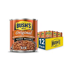[SnS, AC] $11.38 | 12-Pack 8.3-Oz Bush's Best Canned Baked Beans (Original) at Amazon (94.8￠ each)