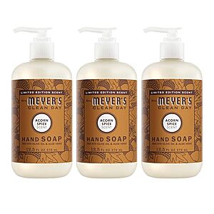 [SnS, AC] $36.19* | 4 × 3-Pk 12.5-Oz Mrs. Meyers Clean Day Hand Soap (Acorn Spice or Apple Cider) ($9.05 each) at Amazon