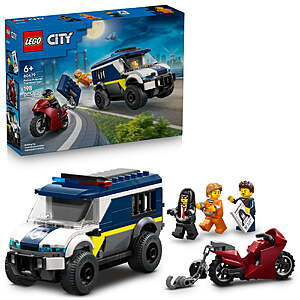 LEGO City Police Prisoner Transport Van W/Police Officer & 2 Crook Minifigures 60479 - $15.99