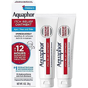 [SnS] $10.54 | 2-Pack 1-Oz Aquaphor Children's Itch Relief Ointment at Amazon