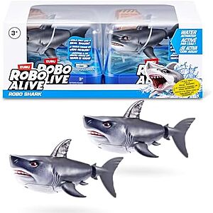 [AC] $9.31 | Robo Alive Water Activated Shark 2 Pack (Grey) by ZURU at Amazon