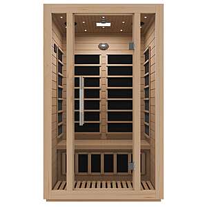Lowes - SteamSpa 76.7-in H x 46.5-in W x 40.5-in D 2 -person Hemlock Fir Wood Infrared Sauna | SC-SS0008-2P - $1499.99