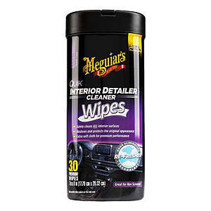 $5.50 fs Walmart+ Meguiar's Quik Interior Detailer Cleaner Wipes, G13600, 30 Wipes