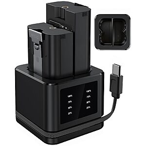 Flla 2-Pack 7200mAh Replacement Battery for Ring Doorbell with Upgrade LCD Charger Station, Type-C Cable Included $19.99