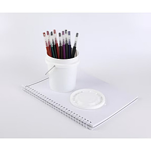 Hyper Tough White Mini Utility Bucket with Lid, 0.4 Quart Capacity - $1.24