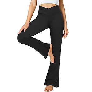 ZOOSIXX Women's V Rise Flare Yoga Leggings (various) $7.49 + Free Shipping w/ Prime or on $35+
