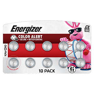 Energizer 2032 Coin Lithium Batteries (10 Pack), CR2032 3V Lithium Batteries - $9.33