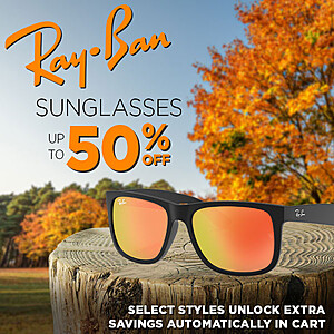 Ray-Ban Sunglasses (Non & Polarized) Up to 50% Off + Free Shipping