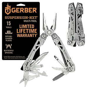 Gerber Suspension NXT 15-in-1 Multi-Tool, EDC Gear and Equipment, Silver - $35.37 + Free Shipping