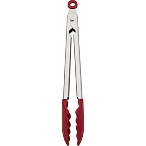 $9.99* | 12" KitchenAid Silicone Stainless-Steel Tongs (Red) at Amazon