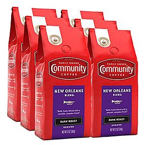 [SnS, AC] $26.64 | 6-Pack 12-Oz Community Coffee Ground Coffee (New Orleans Blend) at Amazon ($4.44 each)