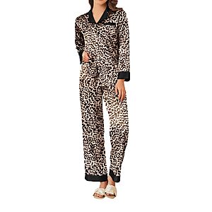 Ekouaer Women's Satin Button-Down Pajama Set (various) $10.99 + Free Shipping w/ Prime or on $35+
