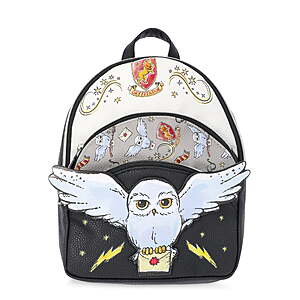 Harry Potter Women's Owl Post 10" Mini Backpack, Black $9.04