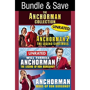 The Anchorman 3 movie collection HD appletv fandango digital $7.99