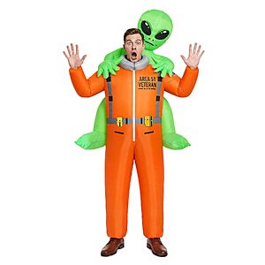 COOLWUFAN Inflatable Alien Abduction Adult Costume (Bright Orange) $30.59 + Free Shipping w/ Prime or on $35+