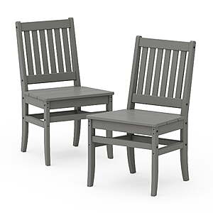 $197, FS, 2 pack, Better Homes & Gardens by POLYWOOD Southlake Outdoor Dining Side Chair, Walmart