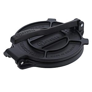 Victoria Cast Iron Tortilla Press, Roti Maker and Tortilladora, Pataconera Seasoned with Flaxseed Oil, Made in Colombia, Traditional Style, Black, 8-Inch $29.84