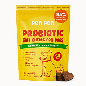 PENPEN Dog Probiotics Supplement for Digestive Health and Immune Support $2.69