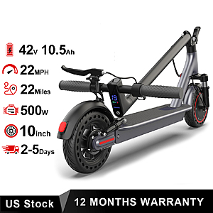 AOVOPRO 10" 500W 42V 10.5Ah Folding Electric Scooter for Adults $147 + Free Shipping
