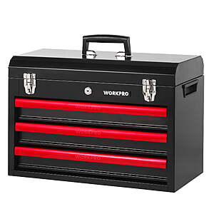 $160 FS Walmart by Great Star WORKPRO 408-Piece Auto Repair Tool Set,Mechanics Tool Set,General Household Home Repair Tool Kit with 3-Drawer Heavy Duty Metal Box,
