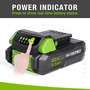 $22 FS WALMART+ WORKPRO 20V 2.0Ah Lithium-ion Battery Pack ONLY Compatible with WORKPRO 20V Tools, Not for Other Brands