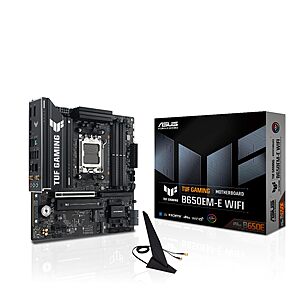 ASUS TUF Gaming B650EM-E WiFi AMD mATX Motherboard $129.99 + Free S&H at Amazon