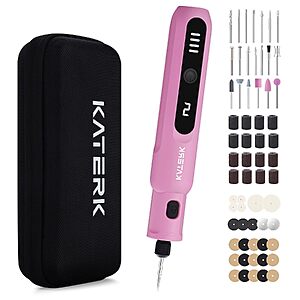Prime Members: 70-Piece Katerk 3.7V Mini Cordless Rotary Tool Kit (Pink) $16.89 + Free Shipping