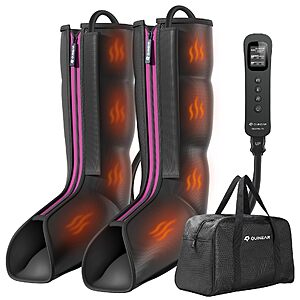 QUINEAR Heated Leg Compression Massager for Circulation, FSA-HSA, with 3 modes, 3 intensity levels, 3 heatings $65