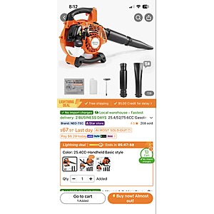 NEO-TEC Store 25.4CC Gas Leaf Blower