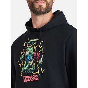 Dungeons and Dragons Men's and Big Men's Electric Dice Graphic Hoodie, Sizes S-3XL