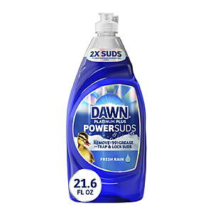 Dawn Platinum Plus PowerSuds Liquid Dish Soap, 21.6 oz. Bottle $4.94