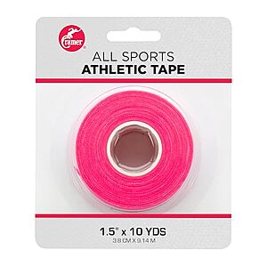 [SnS] $4.97 | Cramer Team Color Athletic Tape, 1.5" x 10 Yards Pink at Amazon