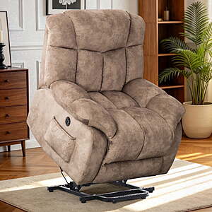 Bonzy Home Power Lift Recliner Chair for Elderly, Heavy Duty and Safety Motion Reclining Mechanism-Antiskid Fabric Sofa Living Room Chair with Overstuffed Design,Light Tan $249.99