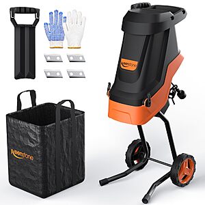 Electric Wood Chipper, 15-Amp 1.8" Cutting Capacity Wood Chipper Shredder $118.99